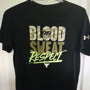 Under Armour Black and Neon Green Men's Shirt
